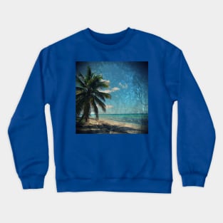 Caribbean Blue digital Artwork Isla Saona Tribute Crewneck Sweatshirt